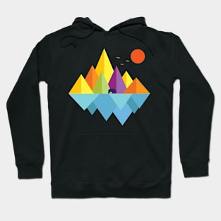 'Mountain Bear' Cool Hiking Bear Silhouette Hoodie